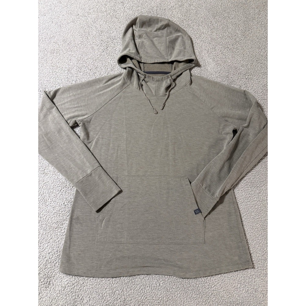 FREE FLY Sweatshirt Adult Medium Gray Performance Hoodie Kangaroo Pocket